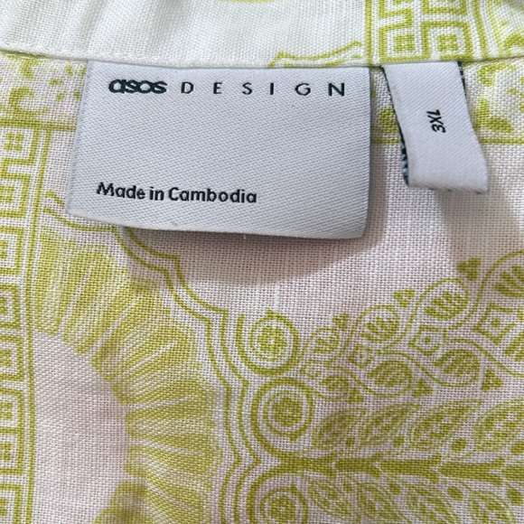 ASOS DESIGN MENS SHEER BUTTON UP SHIRT FLORAL SHORT SLEEVES SZ 3XL - Picture 6 of 9